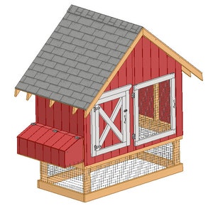 DIY Chicken Coop Rabbit Hut Instruction Plan - Outdoor Animal Hut Home ...