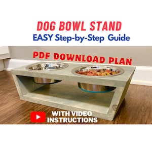Dog Cat Pet Bowl Stand Plans - Simple Easy Woodworking Projects For Your Pets - Easy Step-by-Step Guide