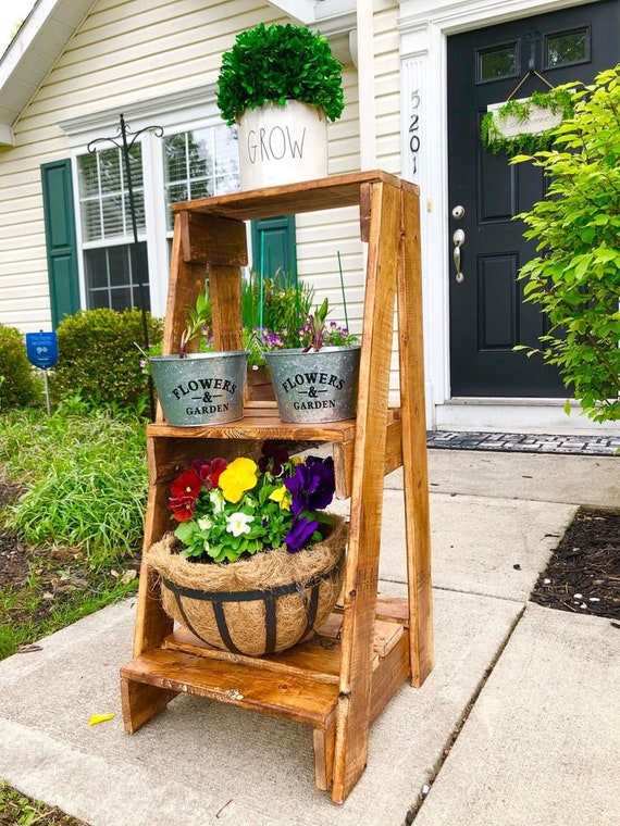 3-tier Plant Stand Plans - Bookshelf Plans - Outdoor/indoor Plantstand Plan  - Front Porch Plant Stand Plans - Step by Step Guide - Etsy
