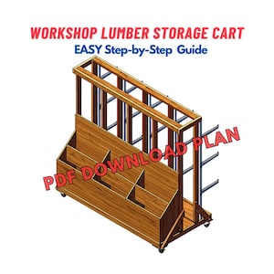 DIY Lumber Storage Cart Woodworking Plan - Shop Furniture Woodworking ...