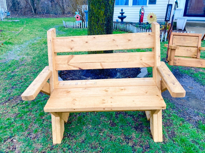 DIY 2x6 Leopold Outdoor Garden Bench Plans DIY Easy Etsy