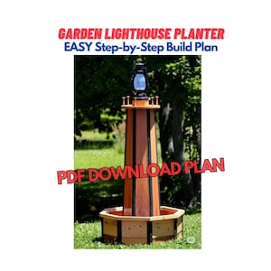 Garten-Leuchtturm aus Holz mit Pflanzgefäß Holzbearbeitungspläne - Einfache, unkomplizierte Holzbearbeitungsprojekte für zu Hause