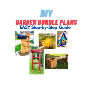 Garden Bundle Woodworking Plans - Garden Decoration Plans - 5 Different Garden Plans - Outdoor Garden Projects