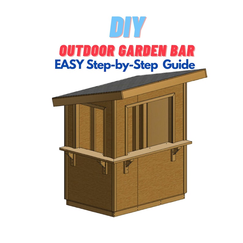 4x6 Outdoor Garden Bar Plans Easy Woodworking Project Plans Etsy