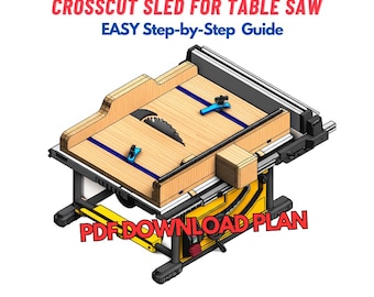 DIY Crosscut Schlitten für Tischkreissäge - Wesentliche Holzbearbeitungsvorrichtung für Woodshop - Aus 3/4 Sperrholz herstellen - EINFACHE Holzbearbeitungsprojekte