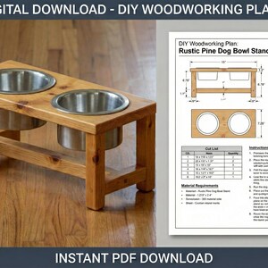 Dog Cat Bowl Stand Plans - Simple Easy Woodworking Projects For Your Pets - Easy Step-by-Step Guide