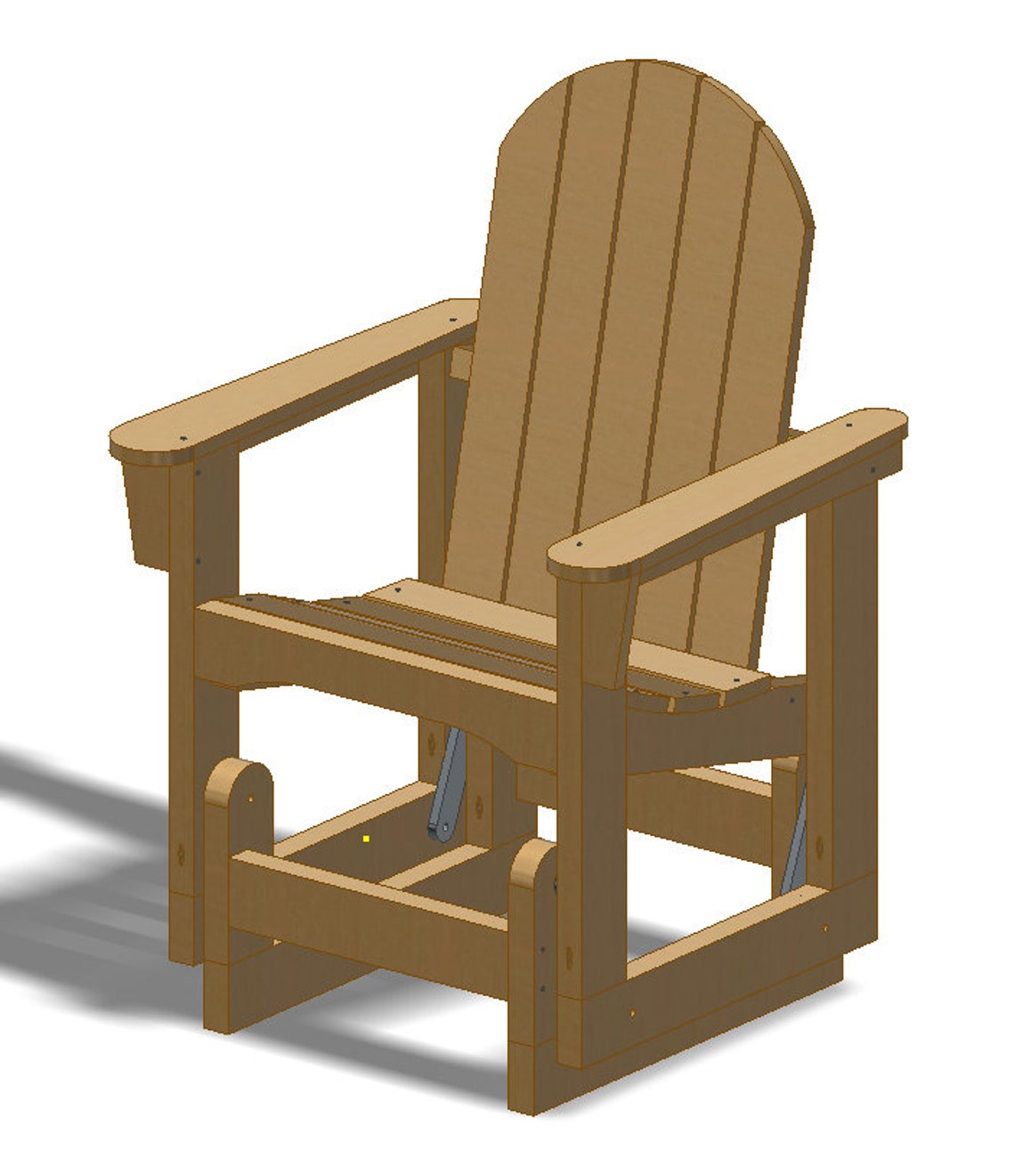 Easy Adirondack Glider Chair Plans Rocking Chair DIY Patio Etsy