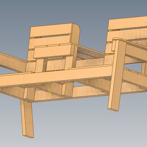 Double Chair Garden Bench DIY Patio Lawn Deck Garden Outdoor Furniture Easy Weekend Project Zing Woodworks image 2