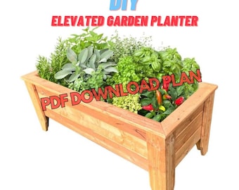 Garden Planter Plans / Raised Planter Box / Planter Box Plans / Garden Box / Outdoor Planter / Garden bed / Elevated Garden Bed