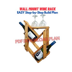 Wall Mount Wine Rack Storage Woodworking Plans - Easy Weekend Projects to Sell - Projects with Standard Lumber