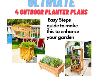 Outdoor Planter Plans - 4 Different Planter Plans - Weekend Projects to Enhance Your Garden - Projects with Standard Lumber - Zing Woodworks