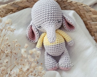 PDF Pattern Baby Elephant amigurumi crochet pattern cuddly toy, de/en