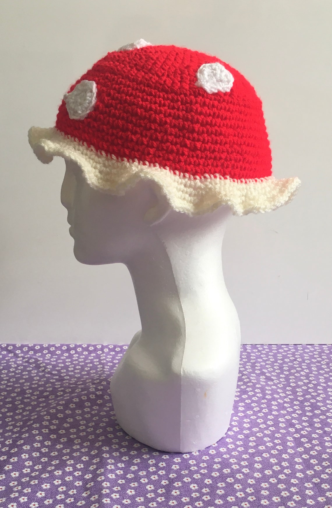 Crocheted Mushroom Bucket Hat Mushroom Hat Handmade Bucket Etsy