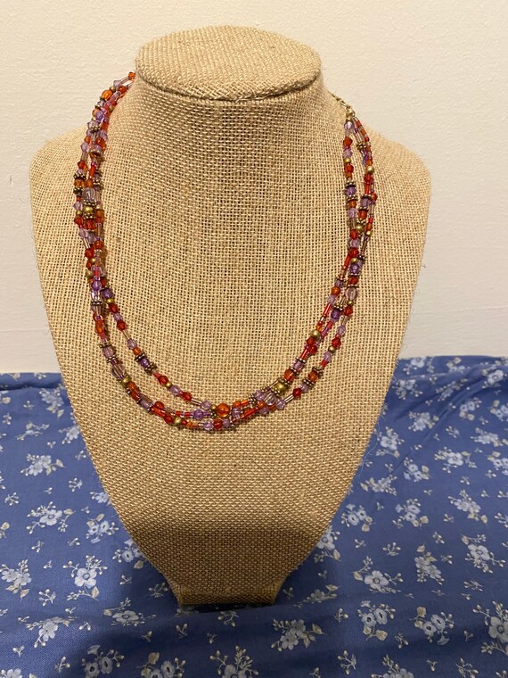 Multi Color Beaded Necklace - image 1