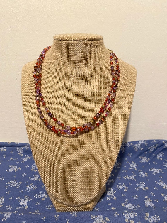 Multi Color Beaded Necklace - image 2