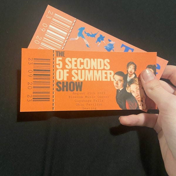 5SOS Concert Ticket Keepsakes