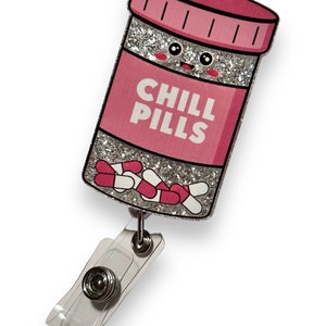 Chill Pill/ Medizinische Abzeichenrolle/ Apotheke/ Krankenschwester/ Abzeichenrolle/ Ausweishalter/ Schlüsselkarte/ Ausweishalter
