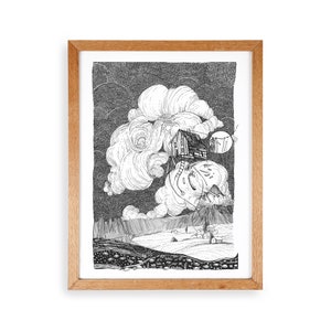 CASA VOLADORA | impresión de arte ? decoración de paredes | ilustración |