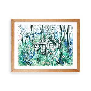 JARDINERO VERDE | impresión de arte ? decoración de paredes | ilustración |