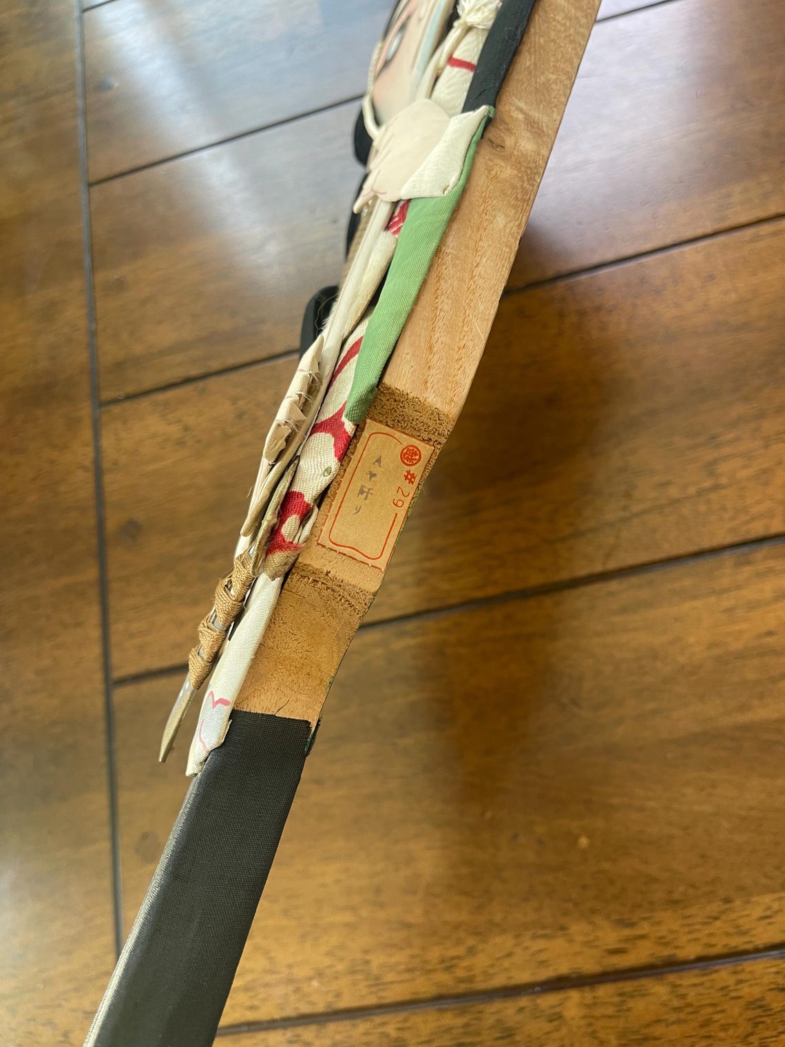 Vintage Japanese Hagoita Wooden Paddle Hanetsuki Samurai Design Silk ...