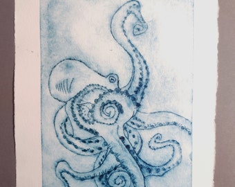 Art Print: Waving Octopus