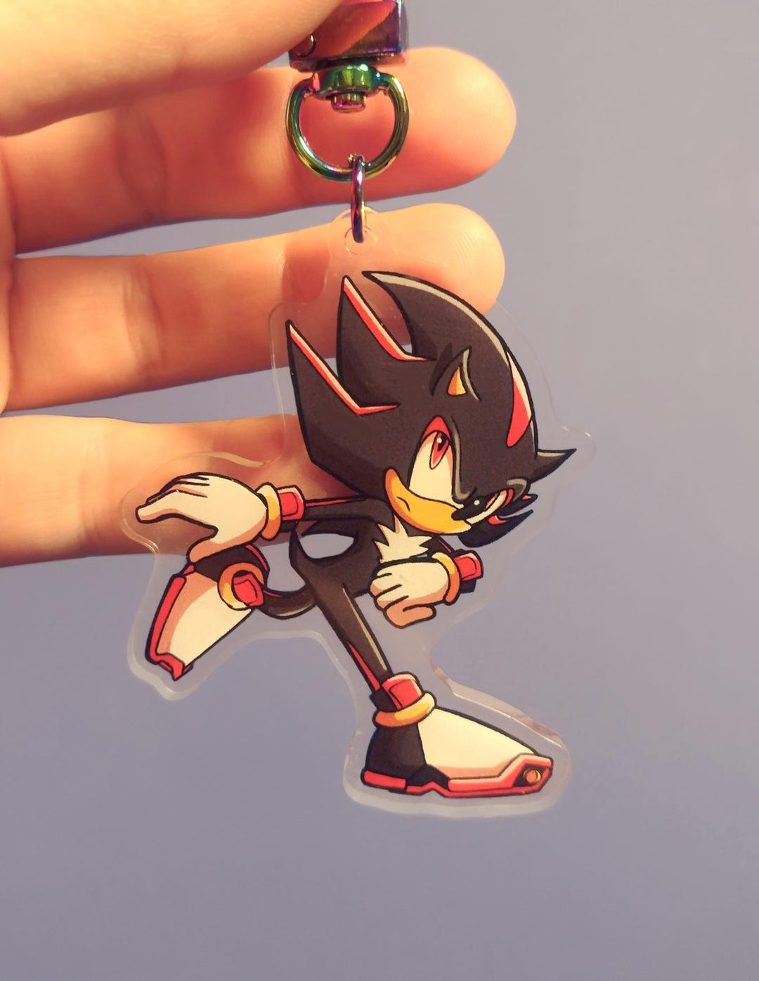 Shadow Key Ring Shadow the Hedgehog Acrylic Keychain - Etsy