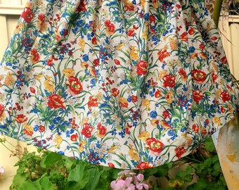 Girls floral cotton skirt