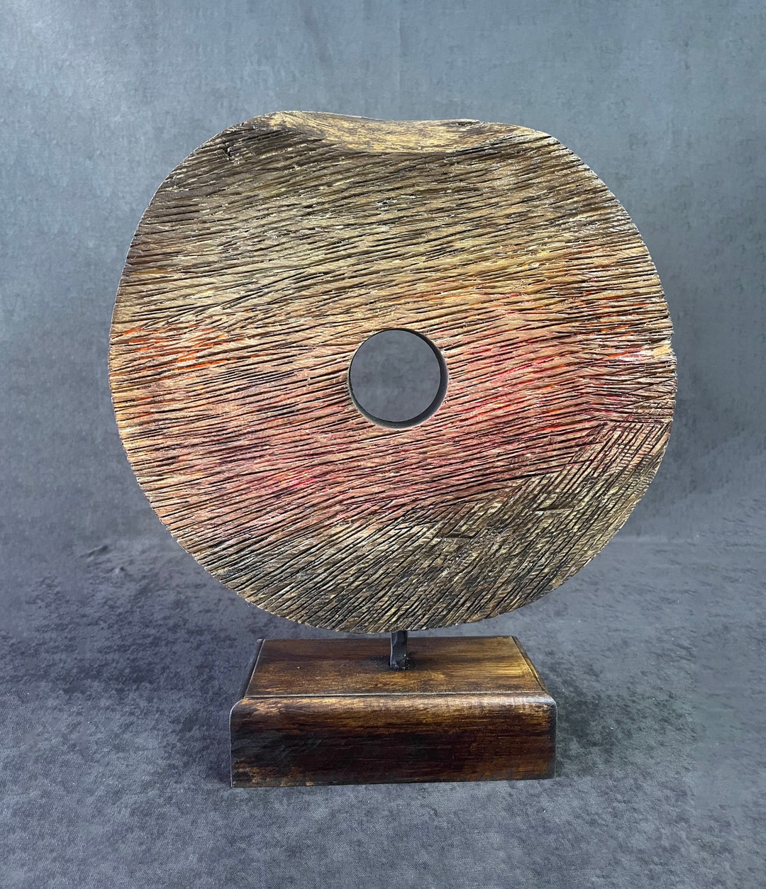 Abstract Art Wooden Sculpture , Sculpture in the Round, Shelf Decor Objects, Modern Sculpture