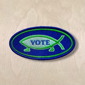 Darwinfish Vote - Pro-Science - Pro-Logic - Support Scientists Iron On Patch
