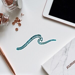Bayside Boy Lyrics Vinyl Wave Sticker | Learn To Drown Before You Learn To Swim