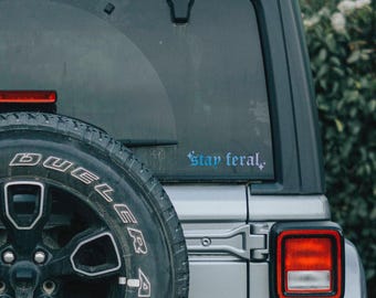 Stay Feral Permanent Vinyl Decal