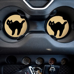 Set of 2 Halloween Pillsbury Sugar Cookie Car Coasters, Pumpkin, Ghost, Black Cat, Mix & Match bild 4