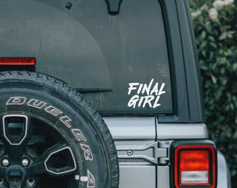Final Girl Permanent Vinyl Decal, Horror Movie Decal