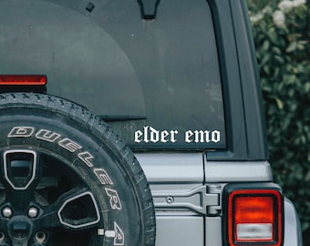 Elder Emo Vinyl Decal, Car Decal, Permanent Vinyl Decal