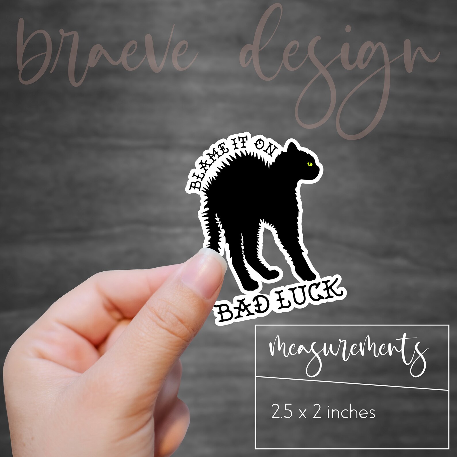Bayside Blame It On Bad Luck Lyrics Bayside Vinyl Sticker Blame It on Bad Luck Lyrics Black Cat - Etsy