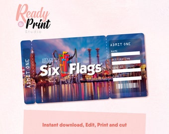 six flags etsy