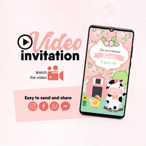 Paw Patrolnia Fille Invitation Video Personnalisee Invitation Etsy Canada