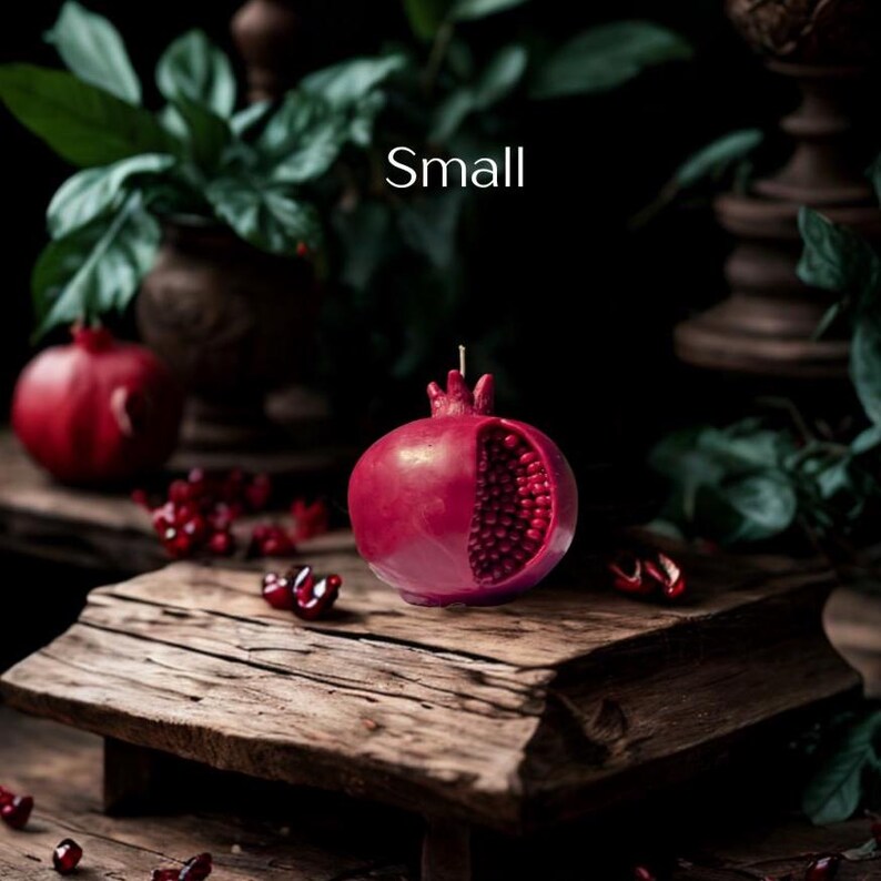 Pomegranate Beeswax Ritual Candle | Persephone Symbol Decor image 8