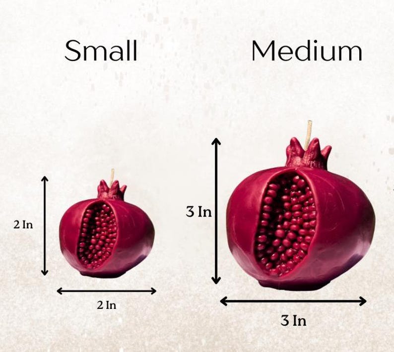 Pomegranate Beeswax Ritual Candle | Persephone Symbol Decor image 3
