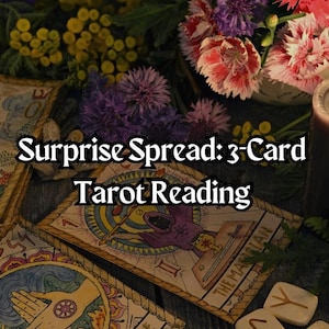 Sorpresa Spread Tarot 3 carte pacchetto di lettura dei tarocchi / una busta di lettura dei tarocchi da 3 carte / regalo dei tarocchi, idea regalo di compleanno, regalo spirituale