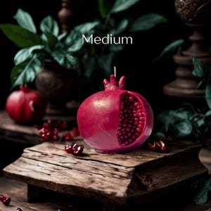 Pomegranate Beeswax Ritual Candle | Persephone Symbol Decor image 9