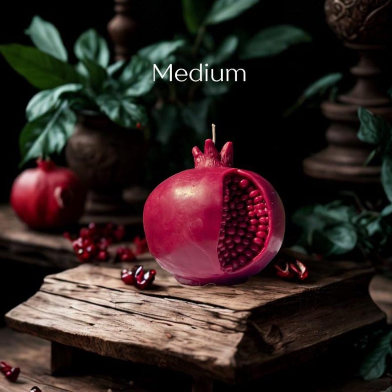 Pomegranate Beeswax Ritual Candle | Persephone Symbol Decor image 9