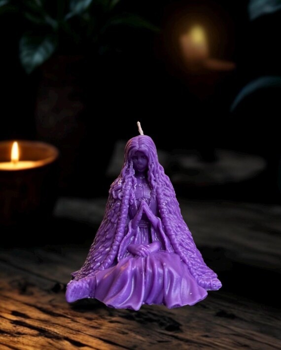 Goddess Candle | Beeswax Witch Candle | Altar Decor | Witch Decor | Spiritual Candle | Variety of Colors | Magick Candle | Crone Candle