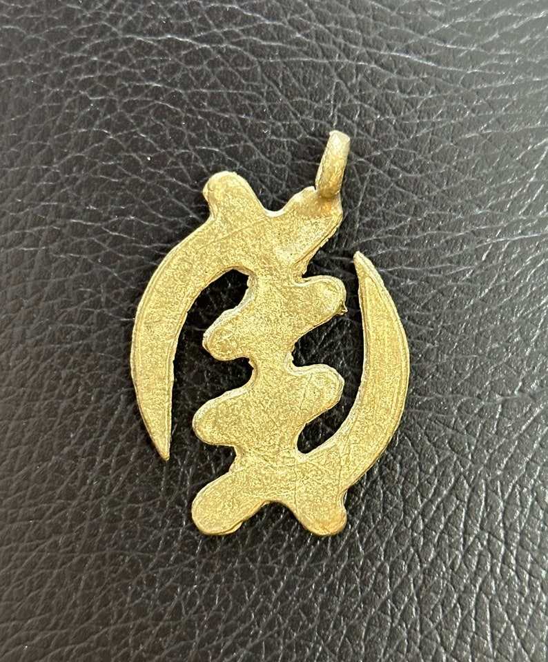 African Brass Pendant: Ashanti Traditional Lost Wax Method, Hand Made ...