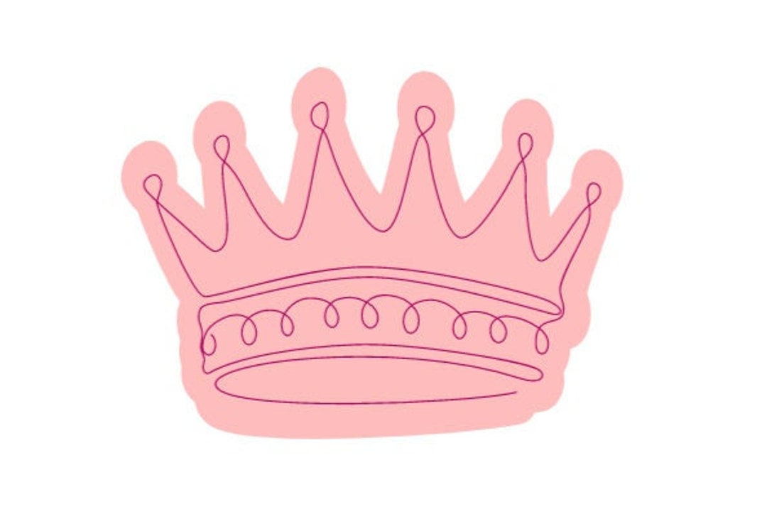 Pink Crown Sticker Princess Crown Sticker Princess Sticker Etsy