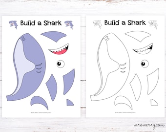 Make a Shark Kids Craft | Shark Activity for Kids Printable