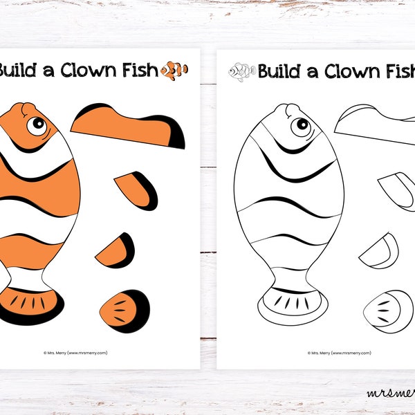 Make a Clown Fish Craft | Sea Animal Printable for Kids