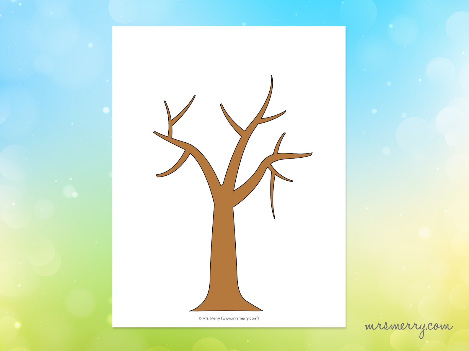 Cherry Blossom Tree Craft, Spring Craft for Kids, Spring Cut and Paste ...