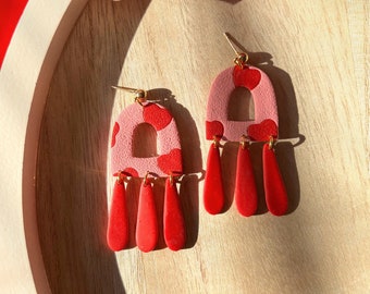 Valentine's Day Clay Earrings | Valentine's Day | Earrings | Clay Earrings | Heart Earrings