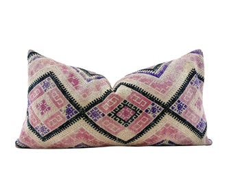 Authentic One of a Kind Vintage Chinese Wedding Blanket Embroidered Silk Pillow Cover